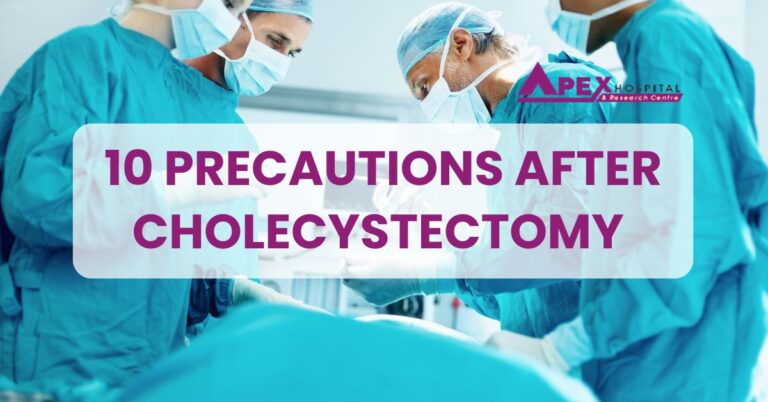Precautions after cholecystectomy