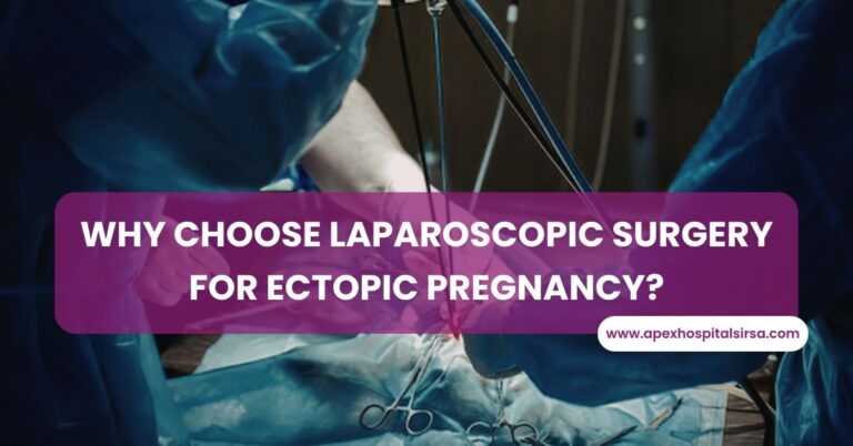 Why is laparoscopic surgery preferred over open surgery for ectopic pregnancy